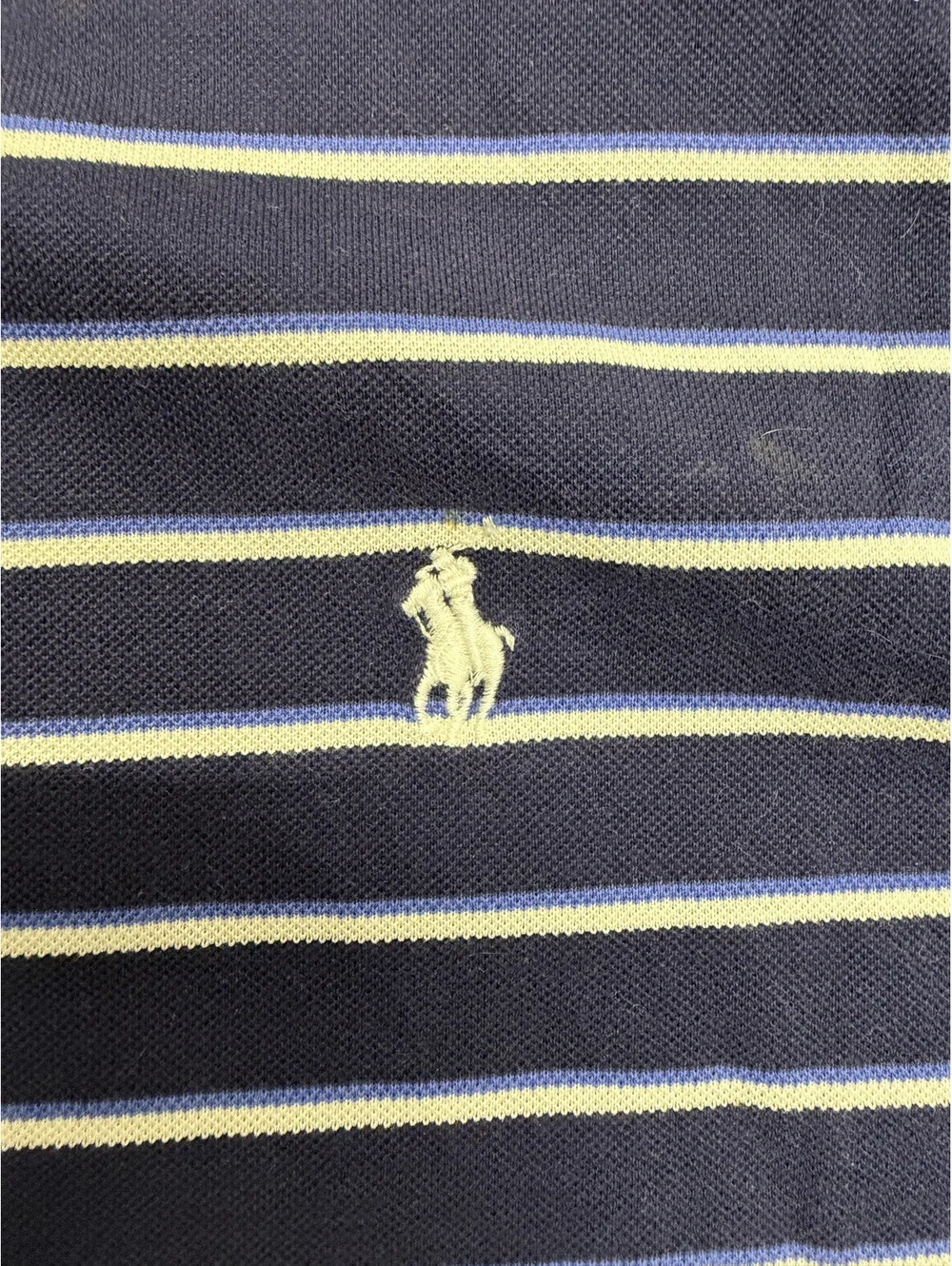 Ralph Lauren Polo Golf Men's XL Navy Blue Striped Polo Shirt